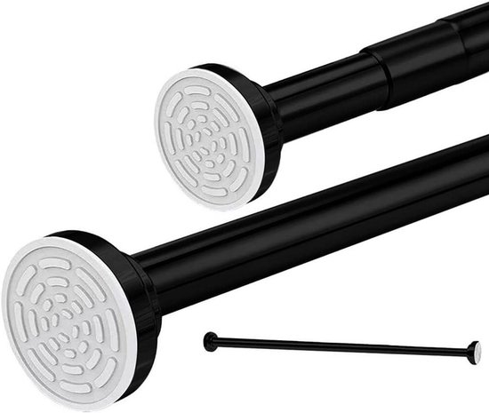 Candeon Verstelbare kaststang roestvrij staal ponsvrije kleding opknoping paal hanger voor balkon raam (25 buizen 15,7-21,7 inch