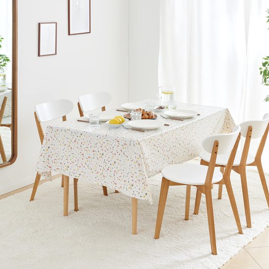 Blauwe en witte toile de Jouy tafeldoek voor ruime tafels. - Tafelkleed