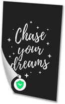 Chase your dreams poster - Inspiratie wanddecoratie - Poster tekst - Typografie - Muurdecoratie klassiek - Wanddecoratie slaapkamer - poster 40x60 cm
