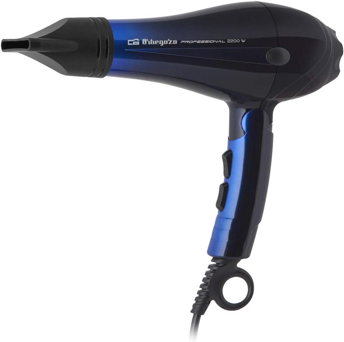 Professionele opvouwbare haardroger 2200W met 3 temperatuurniveaus en 2 snelheden