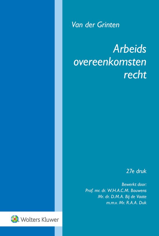 Arbeidsovereenkomstenrecht - cover