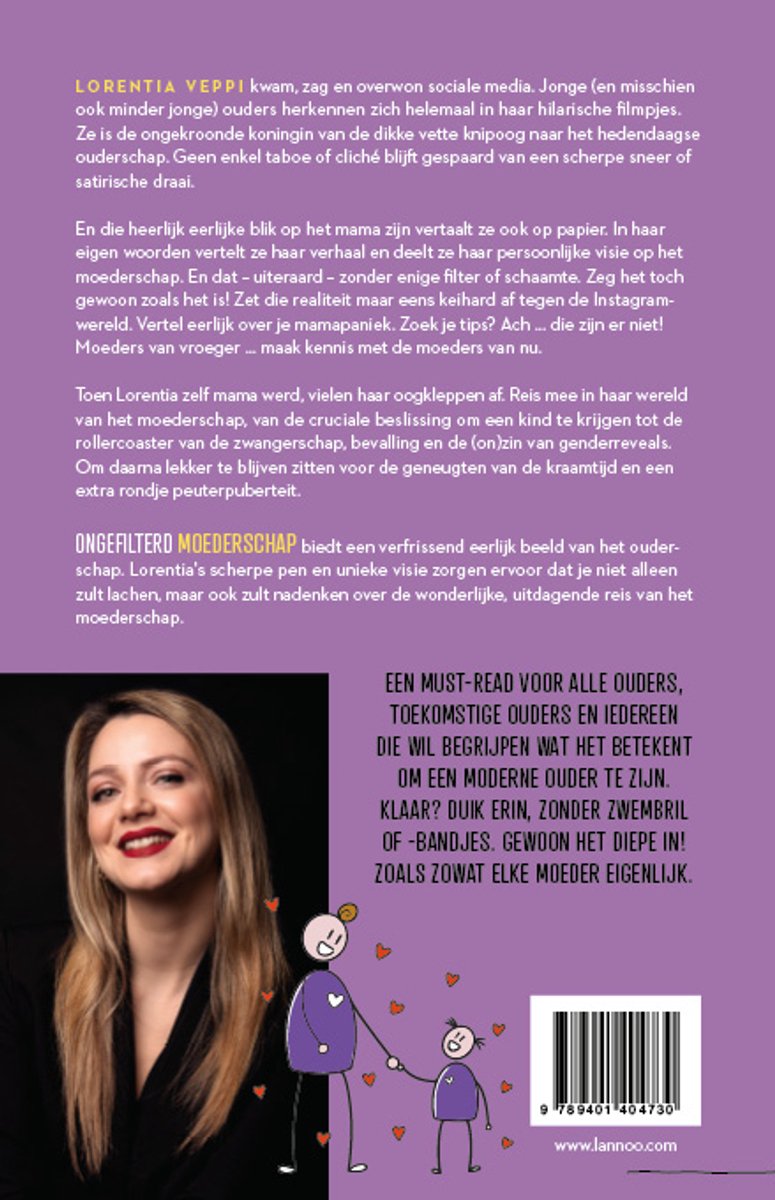 Ongefilterd moederschap - back cover