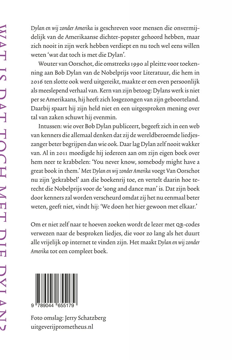 Dylan en wij zonder Amerika - back cover