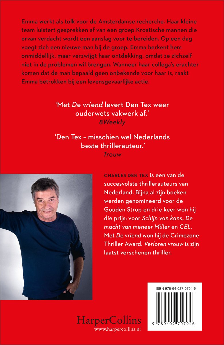 De vriend - back cover