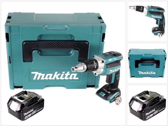 Makita DFS 250 M1J accu-droogbouwschroevendraaier 18 V borstelloos + 1x oplaadbare accu 4.0 Ah + Makpac - zonder oplader