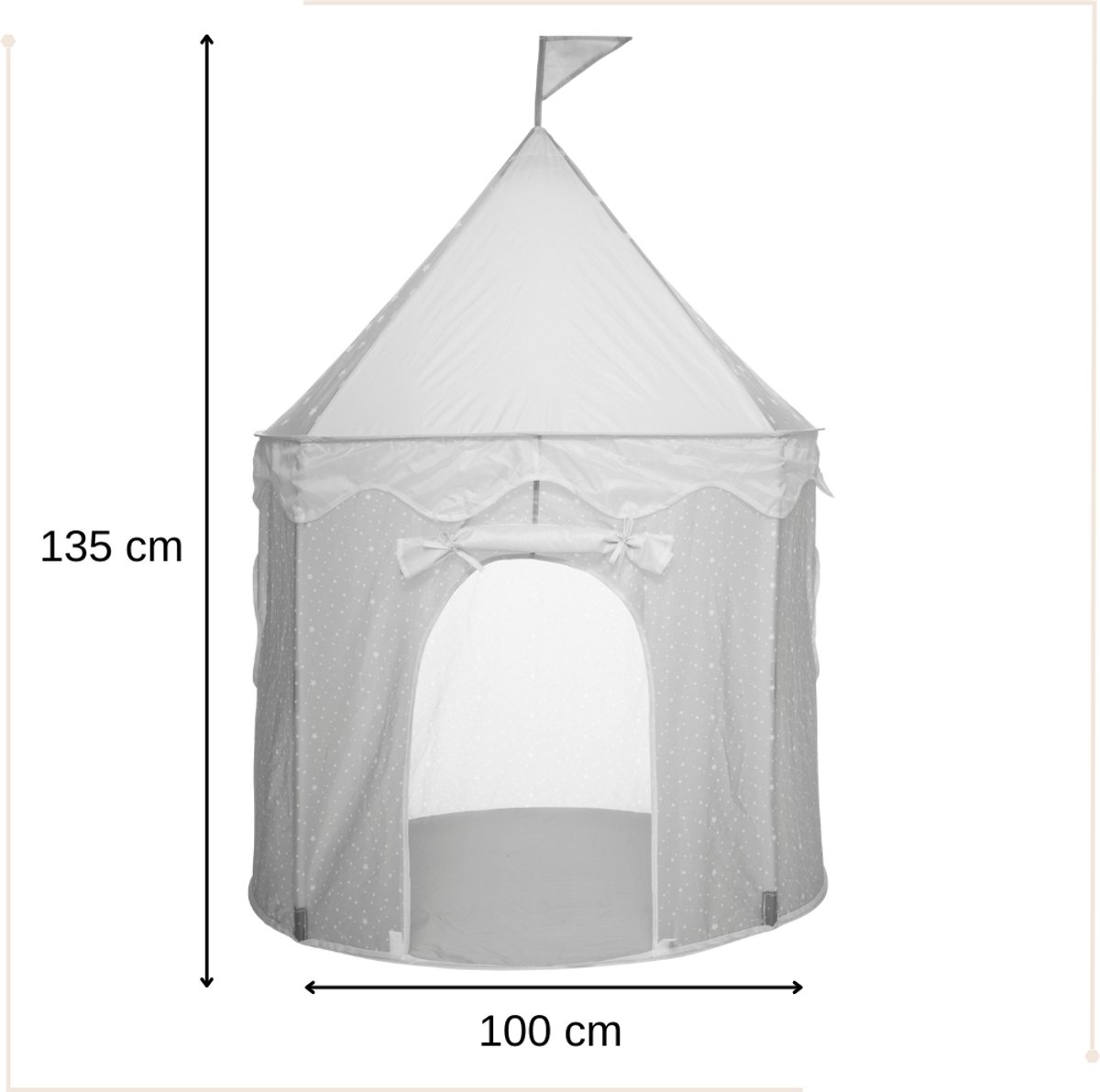 MISOU Pop Up Speeltent voor Kinderen - Kindertent Voor Jongens - Geschikt voor Binnen & Buiten - 120x120x160cm - Speelhuisje Kind - LILY Blauw — afbeelding 5