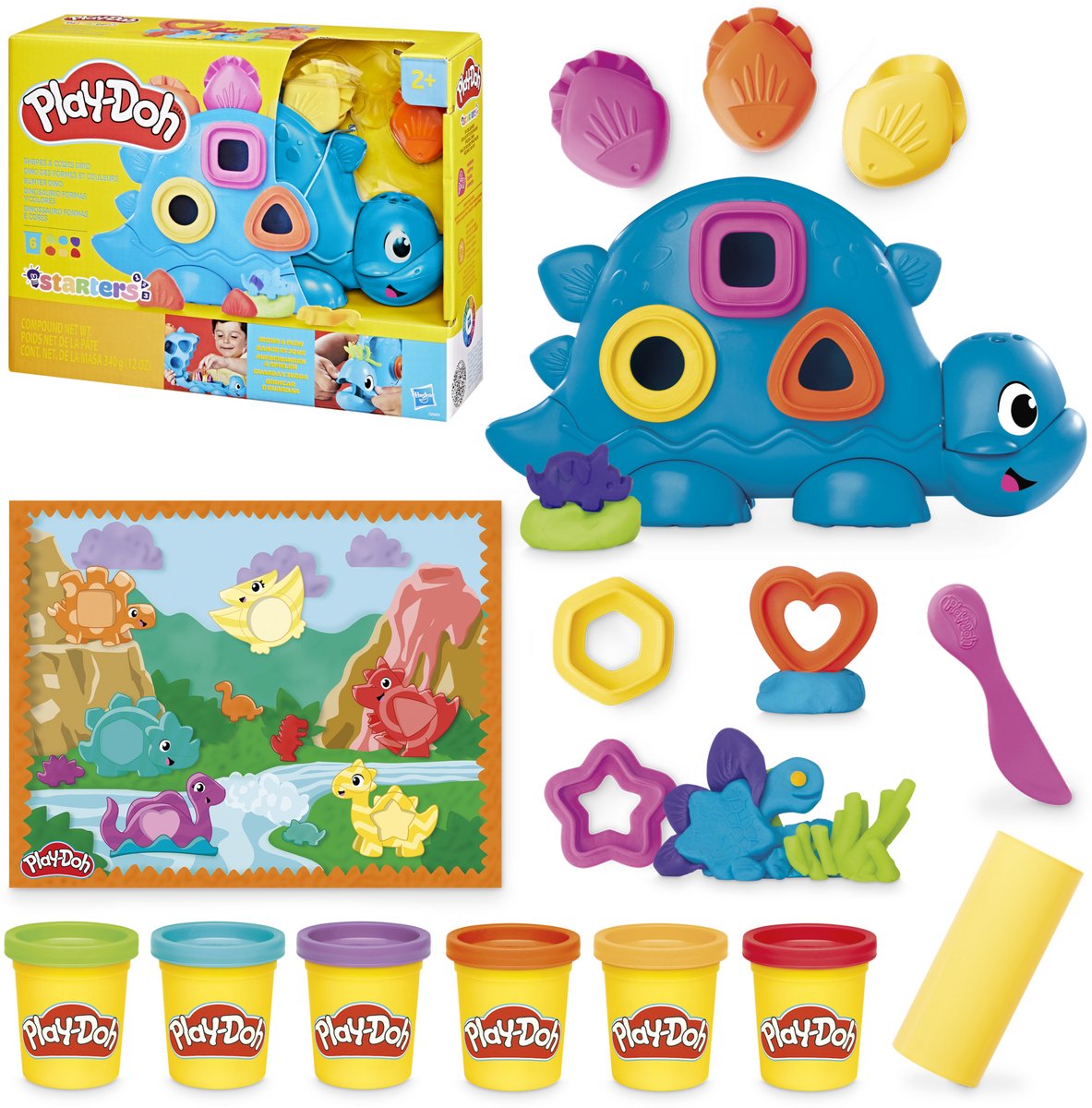 Play-Doh Dino Vormen en Kleuren speelset - boetseerklei — afbeelding 10