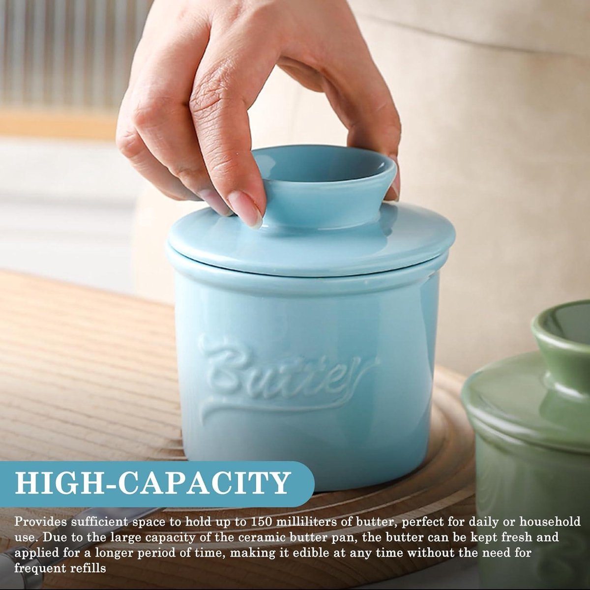 Baratte A Beurre Beurrier Verre APS Beurrier, Beurrier Avec Cloche, Beurrier En Porcelaine Avec Beurrier Tupperware Beurrier En Verre