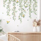 Stickers muraux muraux suspendus - Plantes vertes et Fleurs Witte - Decor de chambre et de bureau