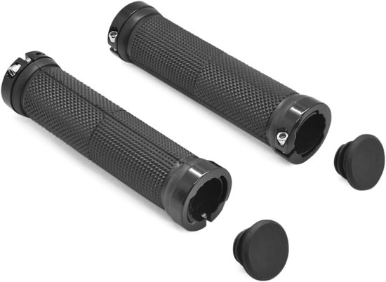 Paar antislip en schokabsorberende mountainbike handvatten - Blauw