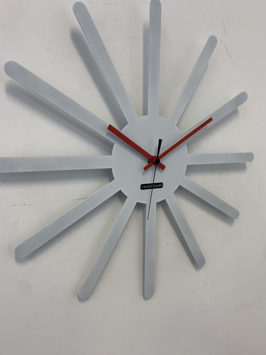 MOSACLOCK * ETOILE BLANC ** Wandklok Modern Industrieel Design **