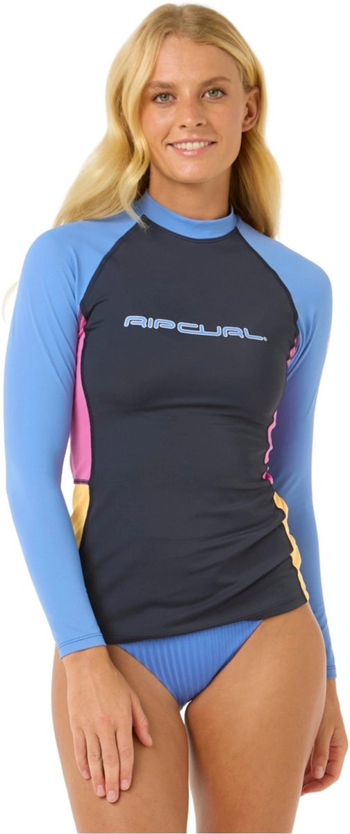 2025 Rip Curl Dames Block Party Long Sleeve Lycra Vest - Multic
