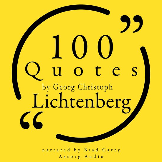 100 Quotes by Georg Christoph Lichtenberg - cover