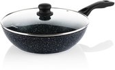Westinghouse Wokpan – Ø 30 cm – Inductie – PFOA-vrij – Inclusief Deksel – Black Marble