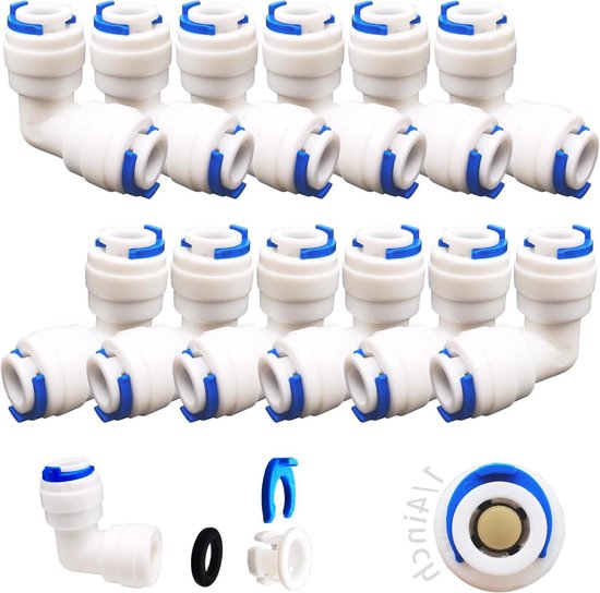 Foto: 12 stuks adapter fitting connector voor ro waterfilter 6 35mm 1 4 pushfit rechte plug voor waterleiding koelkast set van 12