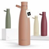 LARS NYSØM Nåde Roestvrijstalen drinkfles 1000ml - BPA-vrije geïsoleerde waterfles 1,00 Liter (Blush Rose)