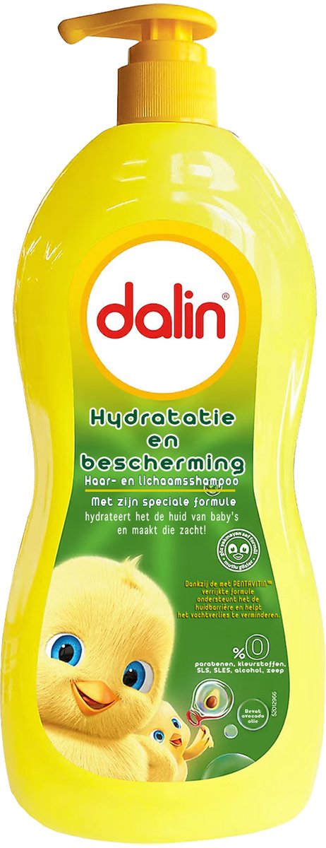 Dalin Hydraterende & Beschermende Haar en Lichaamshampoo 2 x 700 ml - Hypoallergeen, Zonder Parabenen, SLS/SLES, Alcohol of Kleurstoffen van Merkloos — afbeelding 2