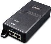PLANET POE-163 commutateur réseau Gigabit Ethernet (10/100/1000) Connexion Ethernet, supportant l'alimentation via ce port (PoE) Noir