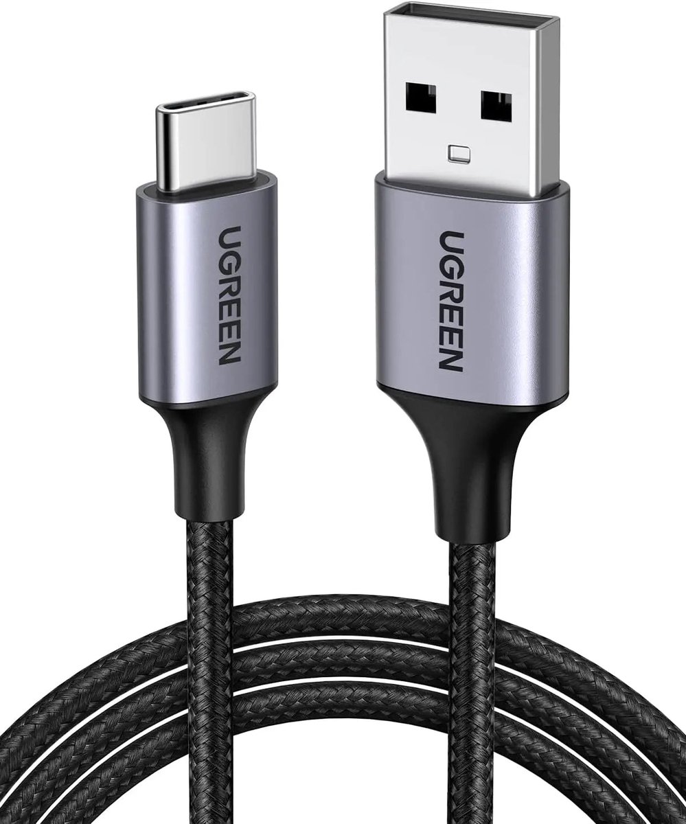 Ugreen - kabel - USB - USB Type C Quick Charge 3.0 3A 0,5m grijs - (60125)
