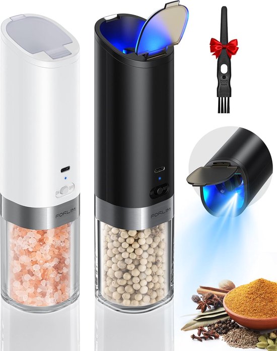 Moulin à Poivre ou Sel électrique, gravité Poivre de sel ou de poivre Rechargeable USB