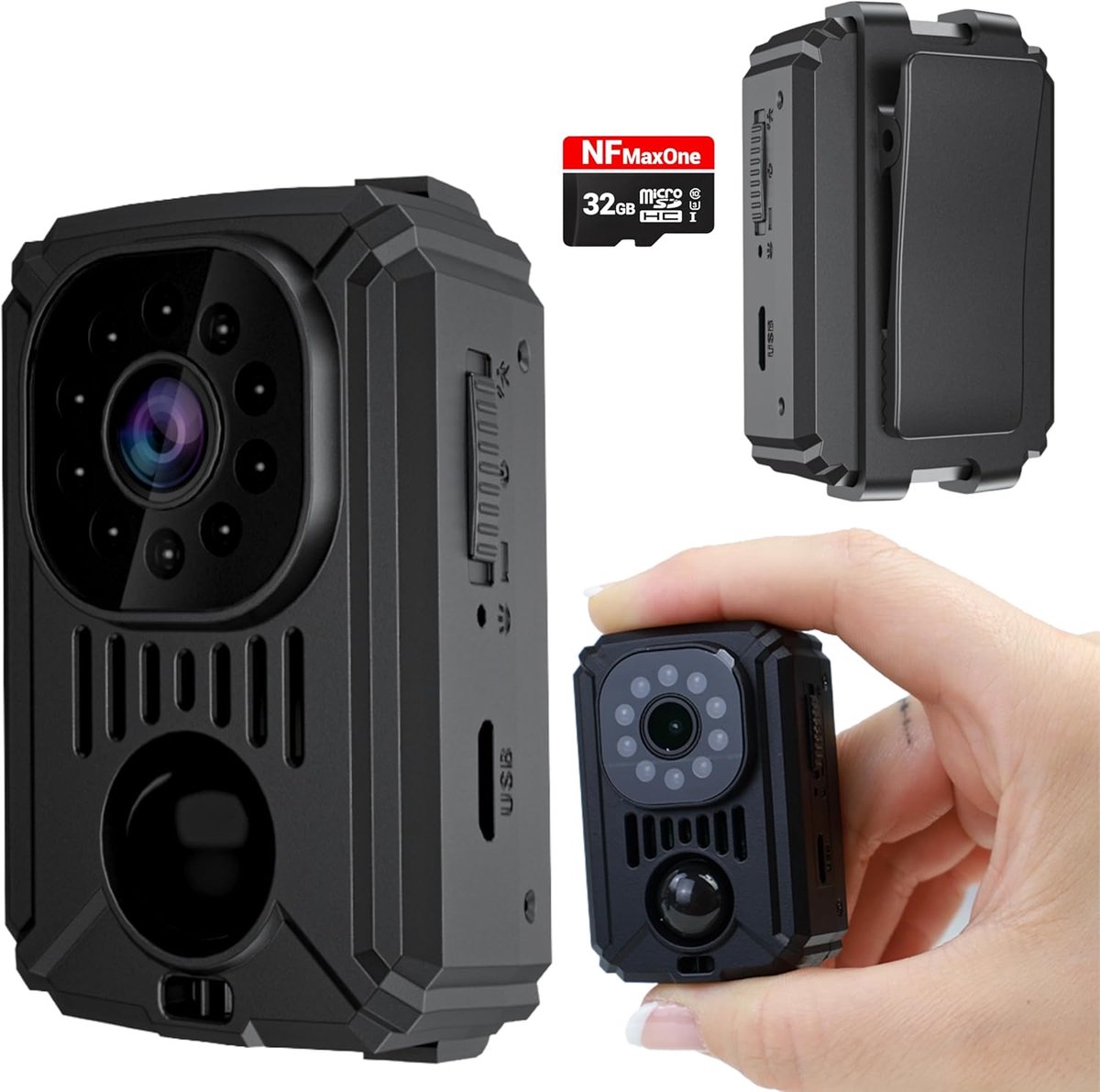 Mini Spion Camera met Nachtzicht en Bewegingsdetectie - Bewakingscamera Zonder Wifi voor Auto en Parkeerplaatsen