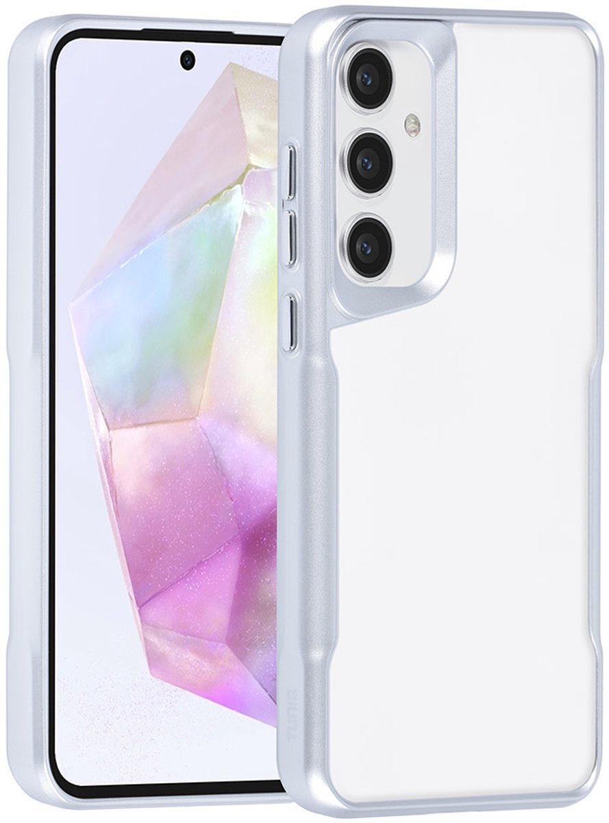 TUNIQ telefoonhoesje voor Samsung Galaxy A35 - Siliconen backcover - Zilver