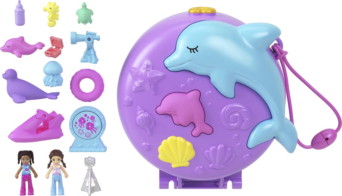 Polly Pocket DOLFIJNEN REDDEN EN SPELEN Compacte Speelset
