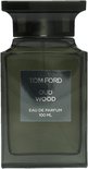 Tom Ford Oud Wood Eau de Parfum 100 ml in een donkere glazen fles.