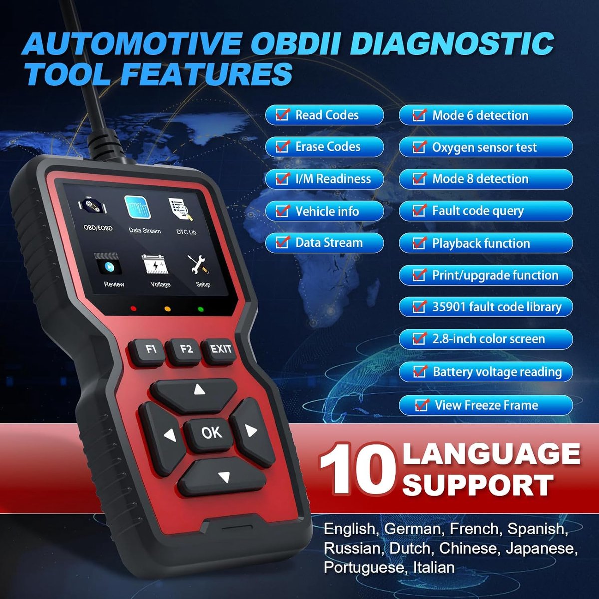 Senzo OBD2 Scanner - OBD - Auto Uitleesapparatuur - Universeel thumbnail 8
