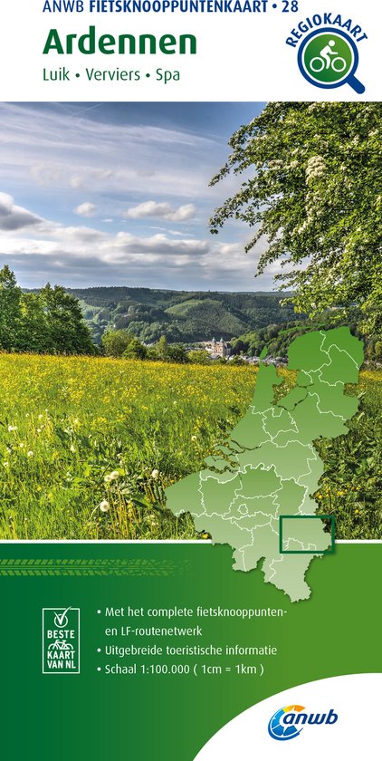 ANWB Fietsknooppuntenkaart - Fietsknooppuntenkaart Ardennen 1:100.000