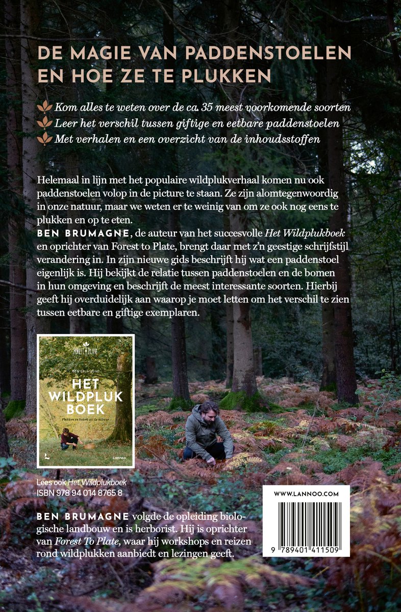 Het Wildplukboek voor paddenstoelen - back cover