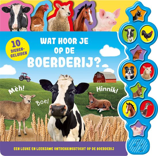 Wat hoor je op de boerderij - geluidenboek - cover