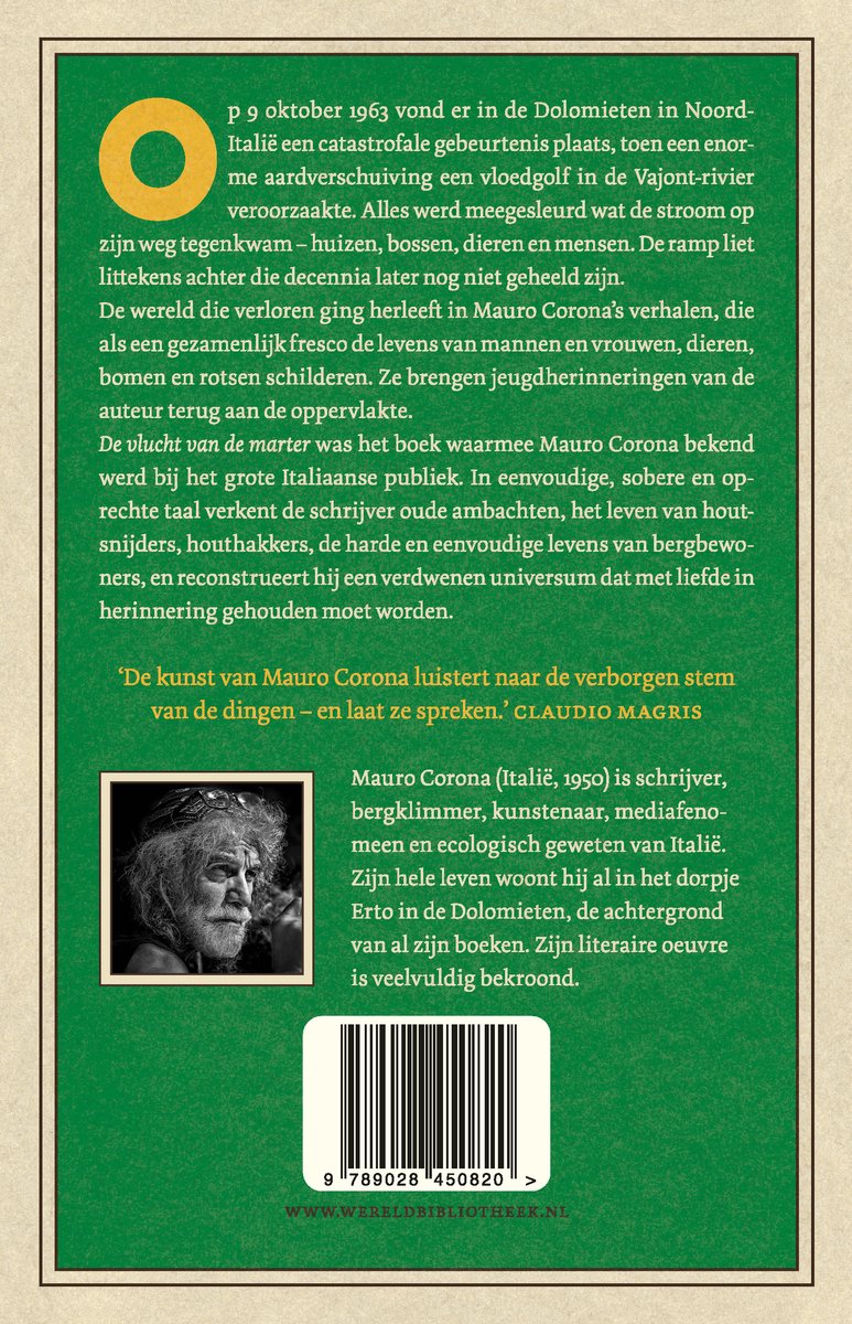 De vlucht van de marter - back cover