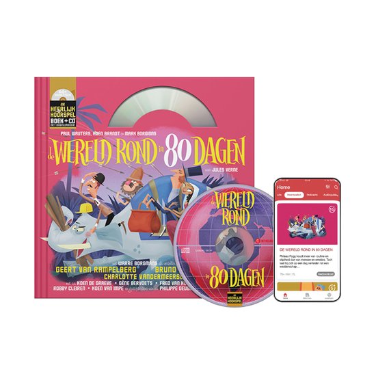 Heerlijke Hoorspelen 12 - De wereld rond in 80 dagen - cover