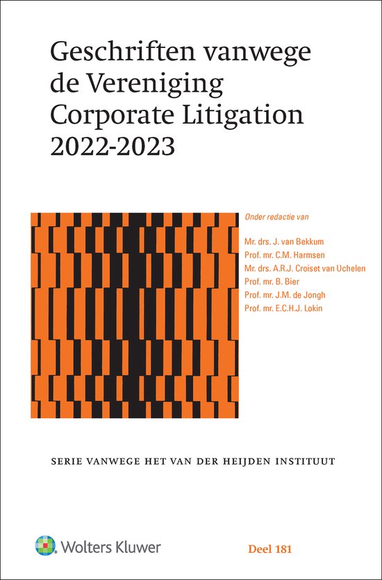 Geschriften vanwege de Vereniging Corporate Litigation 2022- ... - cover