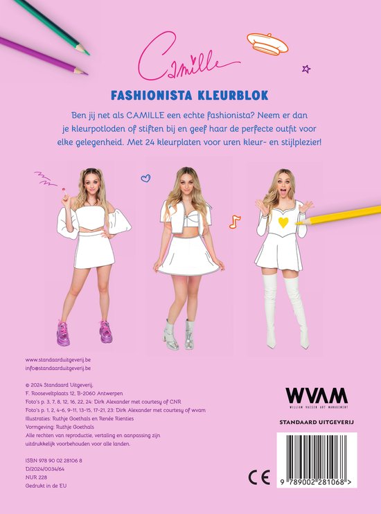 CAMILLE 1 - Fashionista Kleurblok, Camille | 9789002281068 | Boeken | bol