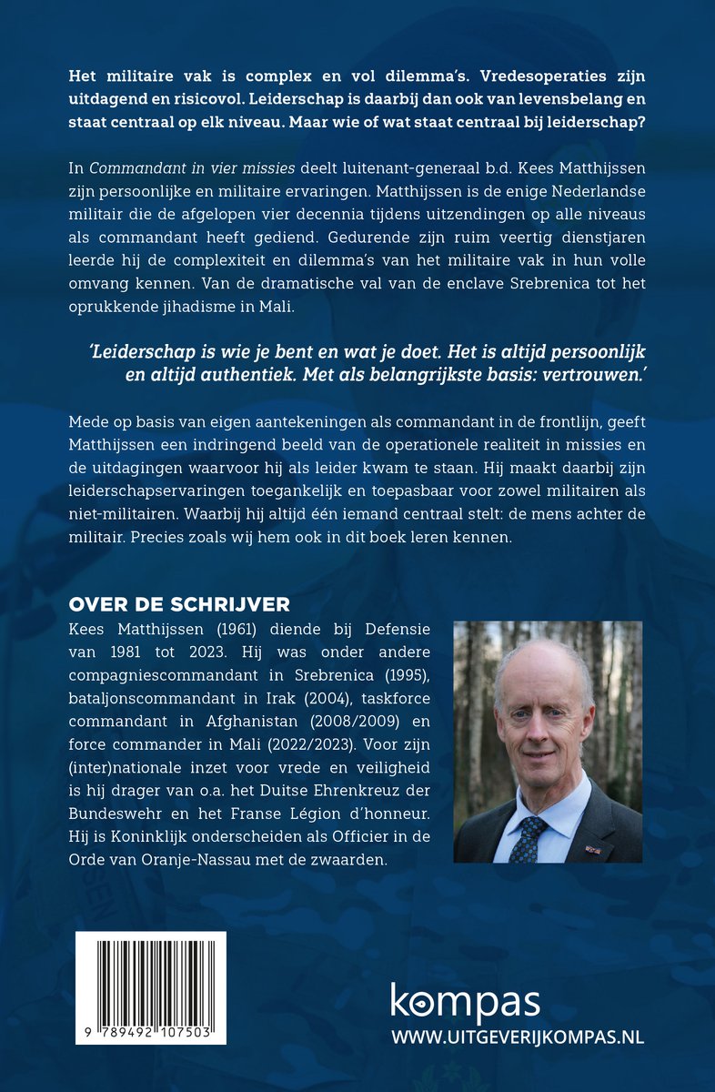 Commandant in vier missies - back cover