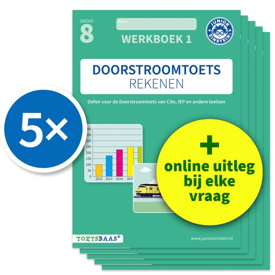 Doorstroomtoets Rekenen – Werkboek 1 + Online video-uitleg ... - cover