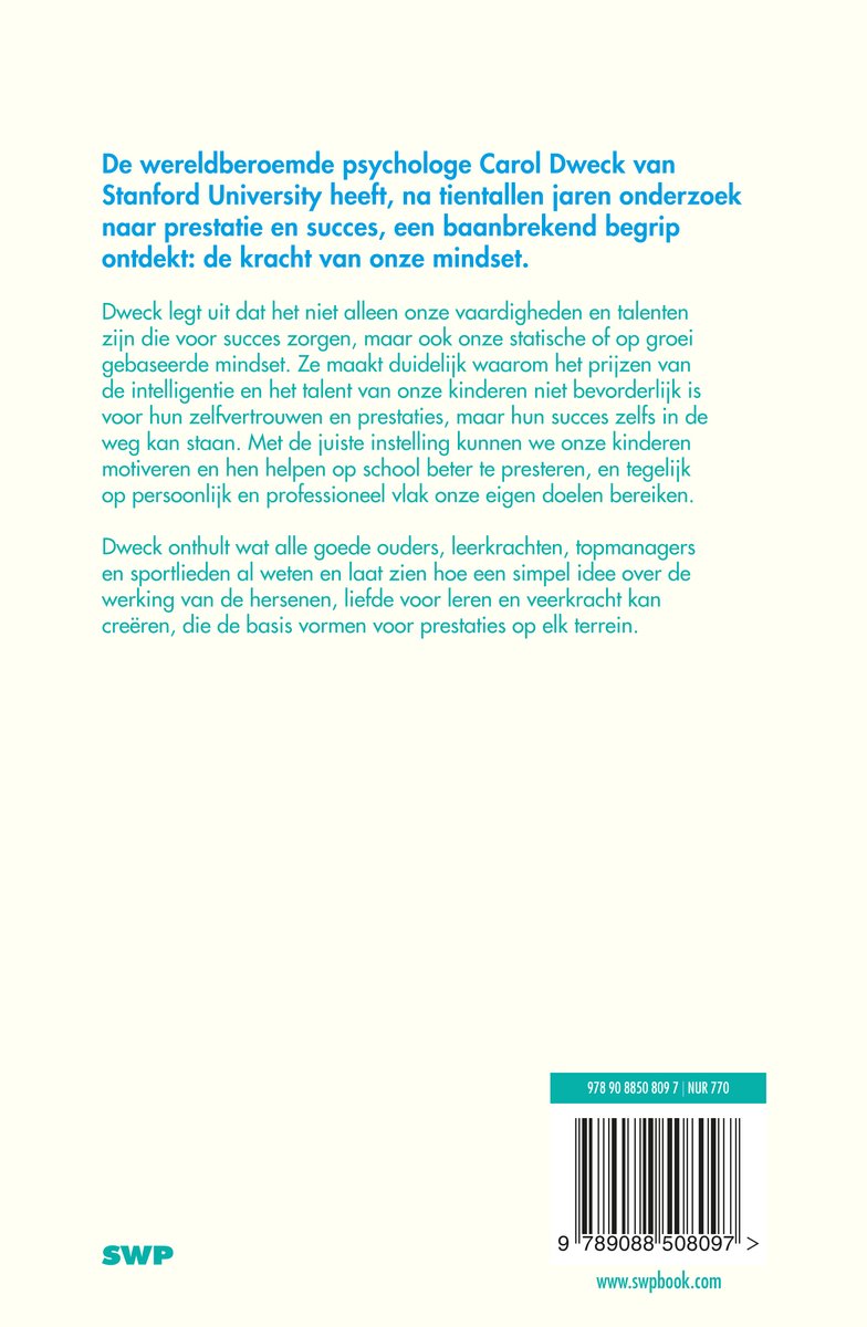 Mindset - back cover