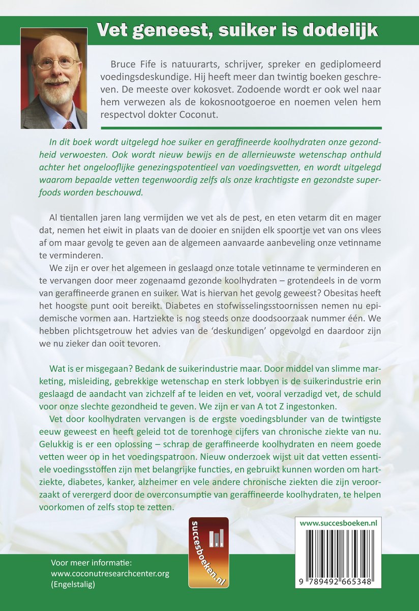 Vet geneest, suiker is dodelijk - back cover