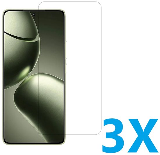 Screenprotector Glas - Tempered Glass Screen Protector Geschikt voor: Xiaomi 14T Pro / Poco F7 Pro - 3x