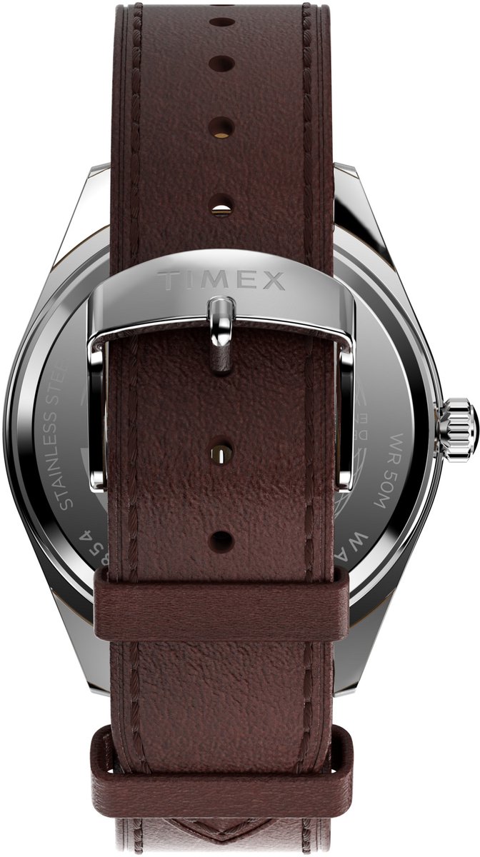 Timex Timex Legacy Kwarts Analoog Horloge Bruin Case: 100% Stainless Steel | Armband: 100% Leather 41 mm TW2W57200AJ, TW2W57300AJ, TW2W57400AJ