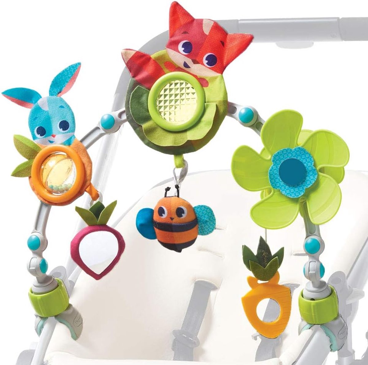 Image of Activiteitenboog voor Baby met Ratelende Speeltjes - Verstelbaar voor Kinderwagens en Buggy's