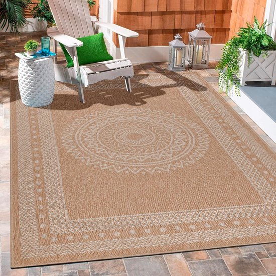 Mazovia Tapijt Beige Modern Bloemen en Planten - Woo