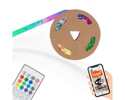 Briloner Leuchten MAGIC SMART - LED strips - 2313150 - RGBIC Digitale kleuren - Muzieksensor - App control - Incl. afstandsbediening - 500 x 1 cm