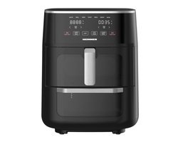 Heinner Dubbele Heteluchtfriteuse – 1500–1850W – 11L Totale Capaciteit – 6L + 5L – Airfryer Oven – Digitaal Display – Touchbediening – 10 Programma’s – Sync Cook & Sync Finish – Zwart