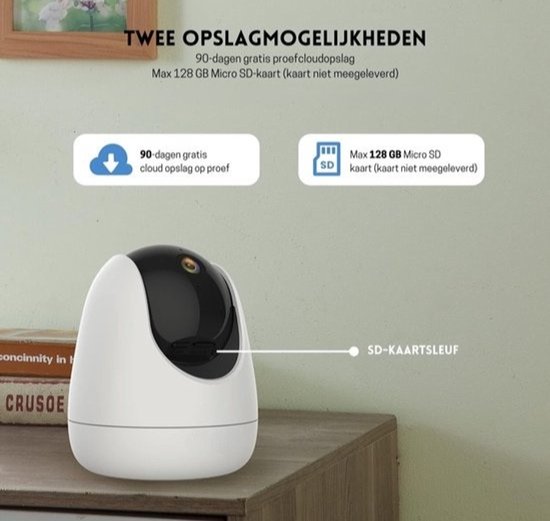StayPowered Huisdiercamera - Bescherm je Thuis en Houd een Oogje in het Zeil, Altijd en Overal! - 360° Draaibaar - met Nachtzicht - Twee Weg Audio - Geluids en Lichtalarm - 1080p Resolutie - Bewegingsdetectie - Levering Sneller dan Aangegeven! van StayPowered — afbeelding 4