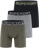 Bol.com Superdry BOXER TRIPLE PACK Heren Onderbroek - Krst Black Mga Grit/Wnter Khki Grit/Blck aanbieding