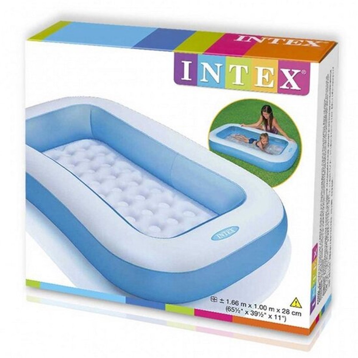 Intex Rechthoekig Opblaaszwembad Blauw - 166 x 100 x 25 cm — afbeelding 8