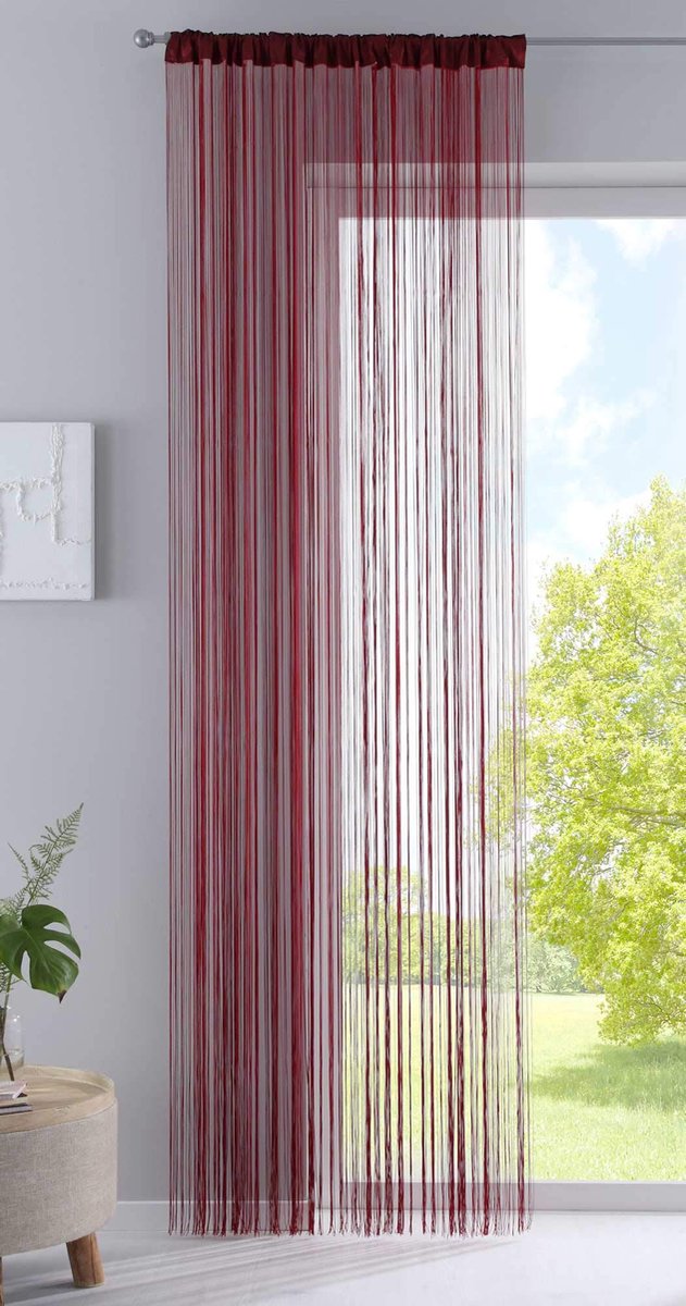 Unyqoos ® Draadgordijn als Stijlvolle Ruimteverdeler en Decoratief Element voor Elke Kamer bordeaux